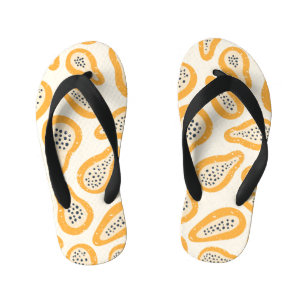 Tongs Enfants Papaya Tropicale : Grunge, Main Dessinée.