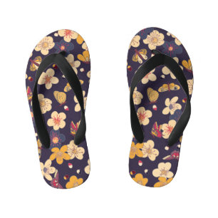 Tongs Enfants Papillon en fleurs de cerisier asiatique