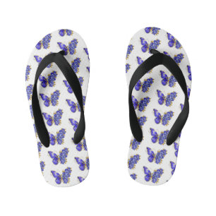 Tongs Enfants Papillon Saphir Fleur