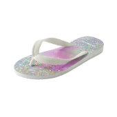 Tongs Enfants Parties scintillant holographique Rainbow Pastels  (Incliné)
