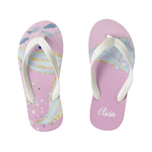 Tongs Enfants Parties scintillant lunaire Plage de sirène sous l