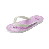 Tongs Enfants Parties scintillant rose vif gouttes nom fille (Incliné)