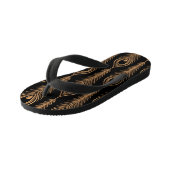 Tongs Enfants Peacock Feathers, Luxury Oriental Motif. (Incliné)