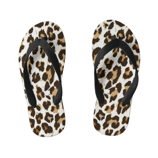 Tongs Enfants Peau léopard : Texture Vintage sans peau (Semelle)