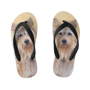 Tongs Enfants Peinture Berger Picard - Joli art original chien