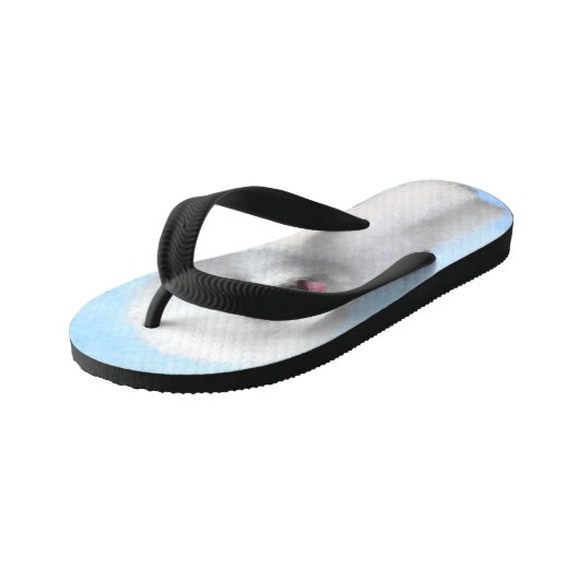 Tongs Enfants Peinture Bichon Frise - Cute Original Chien Art (Incliné)