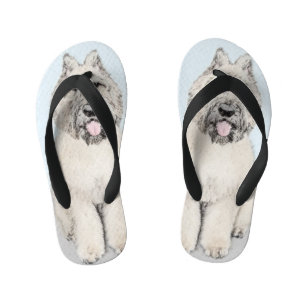 Tongs Enfants Peinture de Bouvier des Flandres - Art original de
