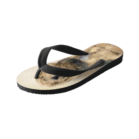 Tongs Enfants Peinture d'Otterhound - Joli art original de chien (Incliné)