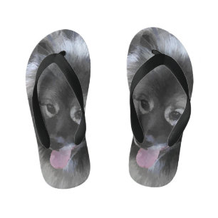 Tongs Enfants Peinture Keeshond Bailey - Cute Original Chien Art