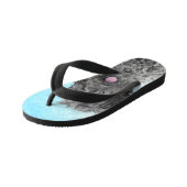 Tongs Enfants Peinture russe Terrier noir - Chien original migno (Incliné)