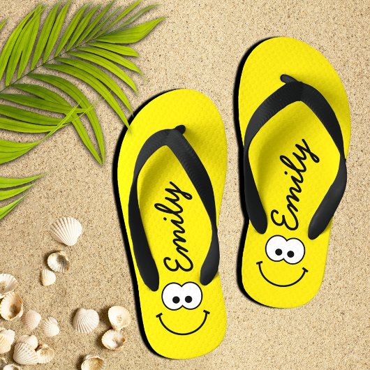 Tongs Enfants Personalized Yellow