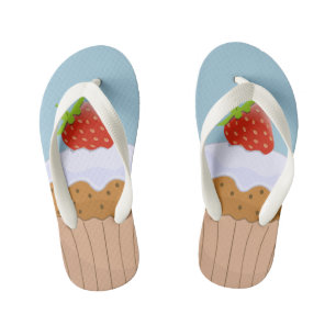 Tongs Enfants Petit pain mignon de fraise