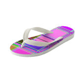 Tongs Enfants Pink tartan Fabric Pattern Cloth Madras (Incliné)