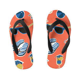 Tongs Enfants Plage d'été : Relaxant Motif sans couture.