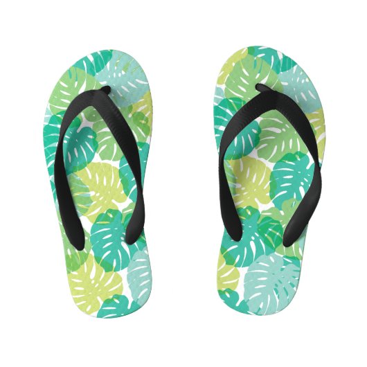 Tongs Enfants Plante de fromage exotique : Monstère tropicale (Semelle)