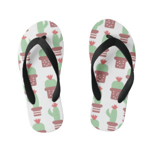 Tongs Enfants Plantes de cactus mignonnes en pot