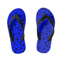 Pois simple Noir moderne sur motif bleu