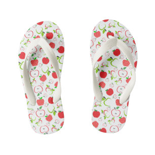 Tongs Enfants Pommes rouges et vertes
