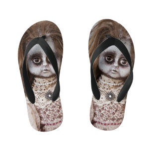 Tongs Enfants Porcelaine gothique Déplaisante Goth victorien