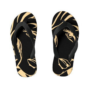 Tongs Enfants Portrait de fille : élégance de cheveux décontract