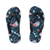 Tongs Enfants Poulets folkloriques : Aquarelle Motif sans coutur (Semelle)