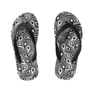 Tongs Enfants poupons gris paisley