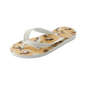 Tongs Enfants race de chien beagle - orange (Incliné)