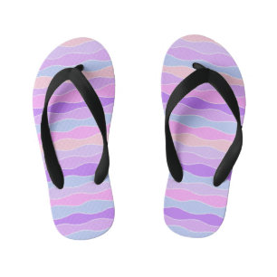 Tongs Enfants Rayures ondulées colorées