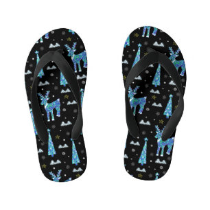 Tongs Enfants Rennes, flocons de neige, motif de Noël