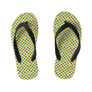 Tongs Enfants Rétro Milieu de Siècle Moderne Points Colorés