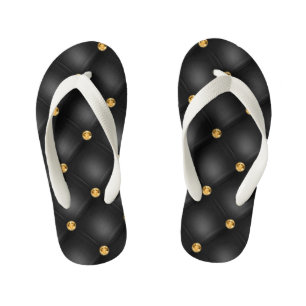 Tongs Enfants Sandales pour enfants Noir et Or