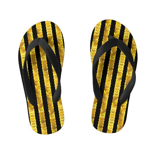 Tongs Enfants Séquins motif, perles, strass, mode 3D. (Semelle)