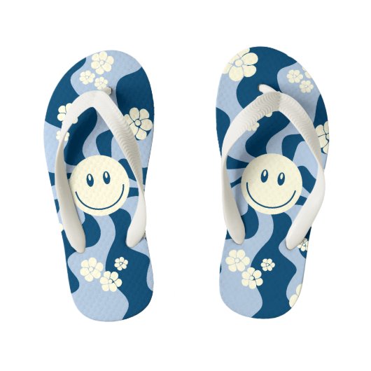 Tongs Enfants Smile - Bleu foncé, Bleu clair et Crème (Semelle)