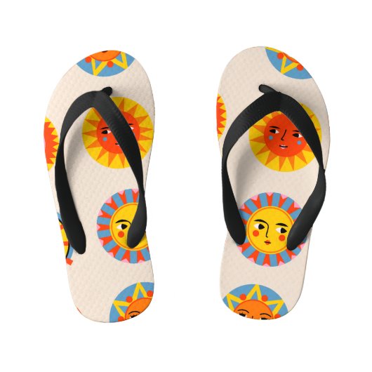 Tongs Enfants soleils Abstraits : motif sans couture ethnique. (Semelle)