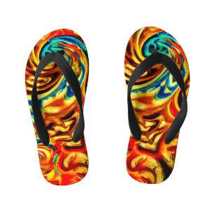 Tongs Enfants Splashes de couleurs Abstraits