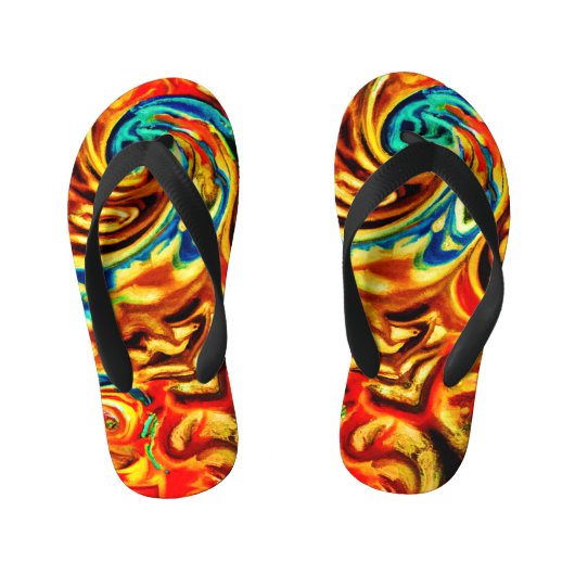 Tongs Enfants Splashes de couleurs Abstraits (Semelle)