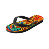 Tongs Enfants Splashes de couleurs Abstraits (Incliné)