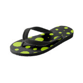 Tongs Enfants Spots et rayures - Lime vert (Incliné)