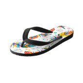 Tongs Enfants Style Boho, motif en plumes sans soudure. (Incliné)