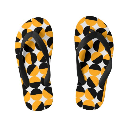 Tongs Enfants Style seventies, demi-cercles géométriques. (Semelle)