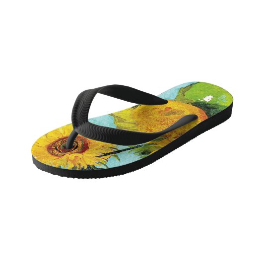 Tongs Enfants Sunflowers Vincent van Gogh (Incliné)