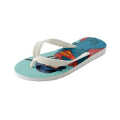 Tongs Enfants Supergirl Hovering en costume bleu (Incliné)