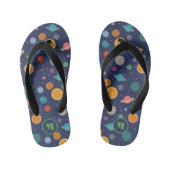 Tongs Enfants Système solaire avec Soleil et Planètes Chat perso (Semelle)