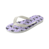 Tongs Enfants Tabby Chat Plage Violet Flip Flops Thongs (Incliné)
