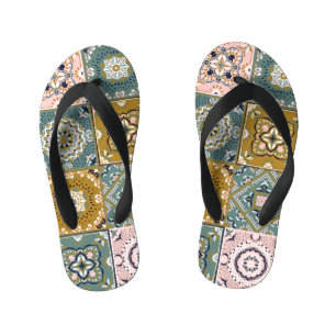 Tongs Enfants Talavera Indian : Patchwork, Ethnic Mosaic.