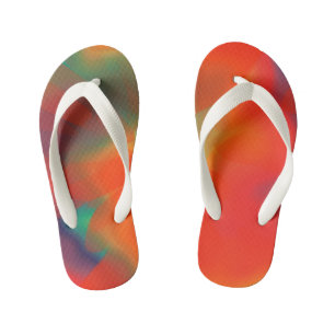 Tongs Enfants teinture tie dye colorée 