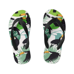 Tongs Enfants Toucan Bird : Palm Feuille Motif