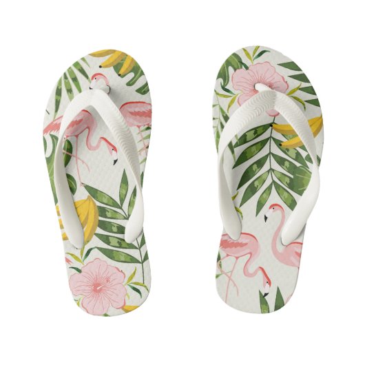 Tongs Enfants Tropical Summer Flamant rose Flip Flops (Semelle)