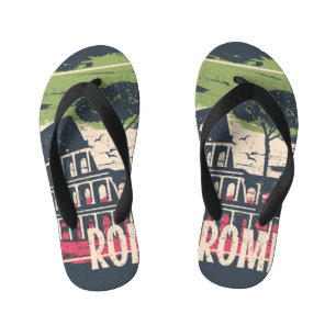 Tongs Enfants Typographie de Rome : Poster Tour Eiffel.