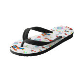 Tongs Enfants Un garçon Motif volant en blanc (Incliné)